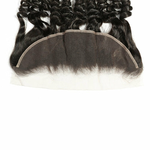 Tissage de cheveux humains brésiliens de qualité 10A, 3/4 pouces, avec fermeture 4x4.