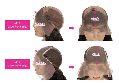 Perruque en cheveux humains ondulés, 180%, avec lace frontale transparente HD 13x4 HD