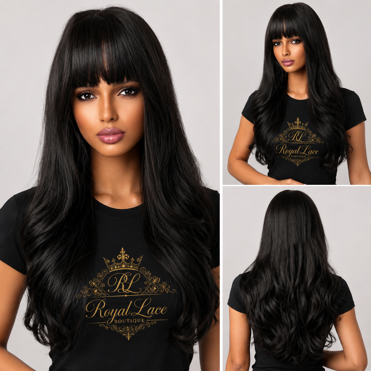 Perruque aux cheveux longs et bouclés
