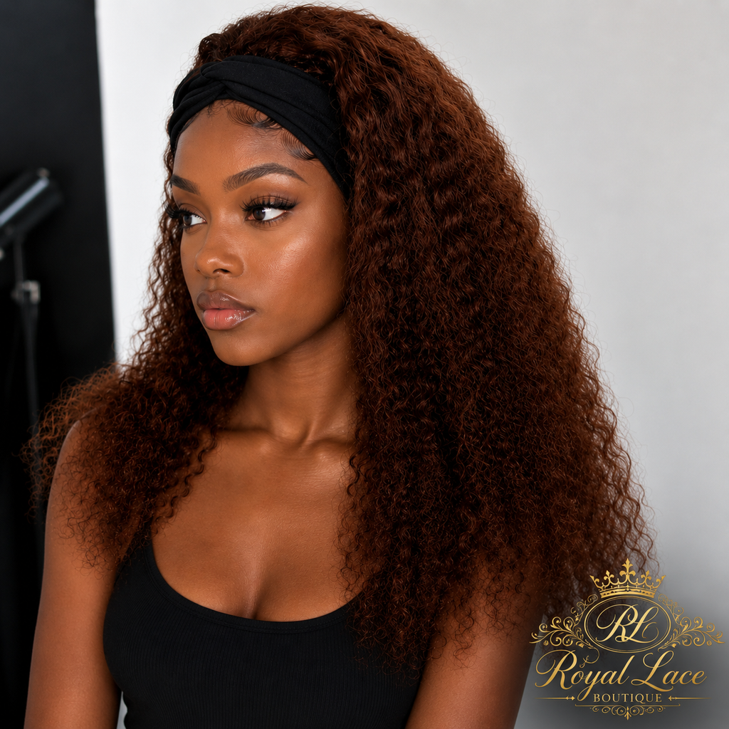 Perruque bouclée Jerry en cheveux humains naturels avec bandeau
