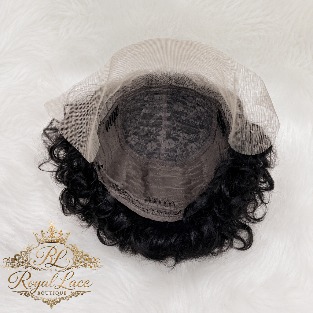 Perruque Pixie Cut en cheveux humains avec lace front
