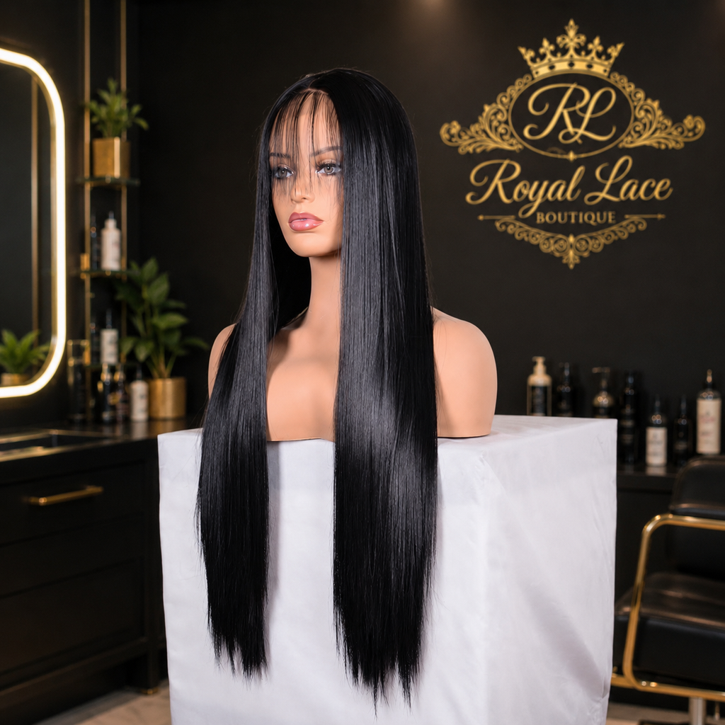 Perruque Style lisse en cheveux humains avec lace front