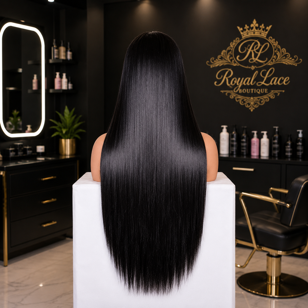 Perruque Style lisse en cheveux humains avec lace front
