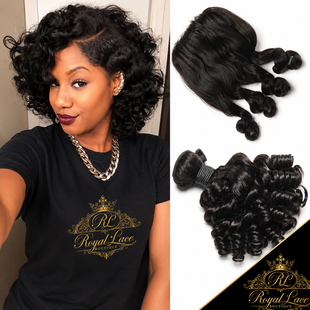 Tissage de cheveux humains brésiliens de qualité 10A, 3/4 pouces, avec fermeture 4x4.