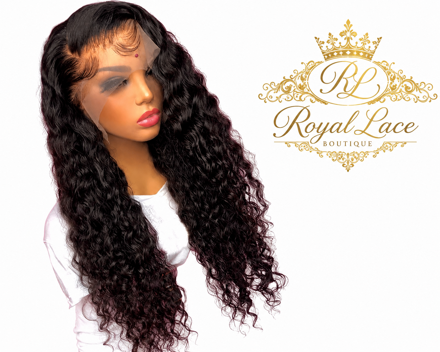 Perruque en cheveux humains ondulés profonds avec lace frontale transparente HD 13x4, densité 200%