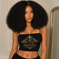 Perruque brésilienne 13x4 afro crépue bouclée avec lace front en cheveux humains