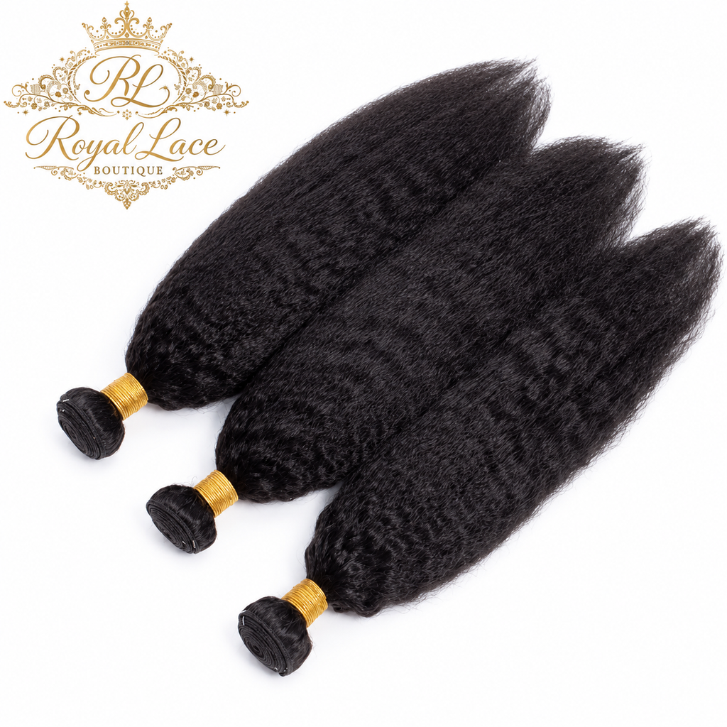 Perruque 10A Grade 3/4 Bundles Cheveux humains brésiliens crépus et lisses