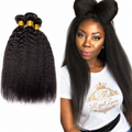 Perruque 10A Grade 3/4 Bundles Cheveux humains brésiliens crépus et lisses