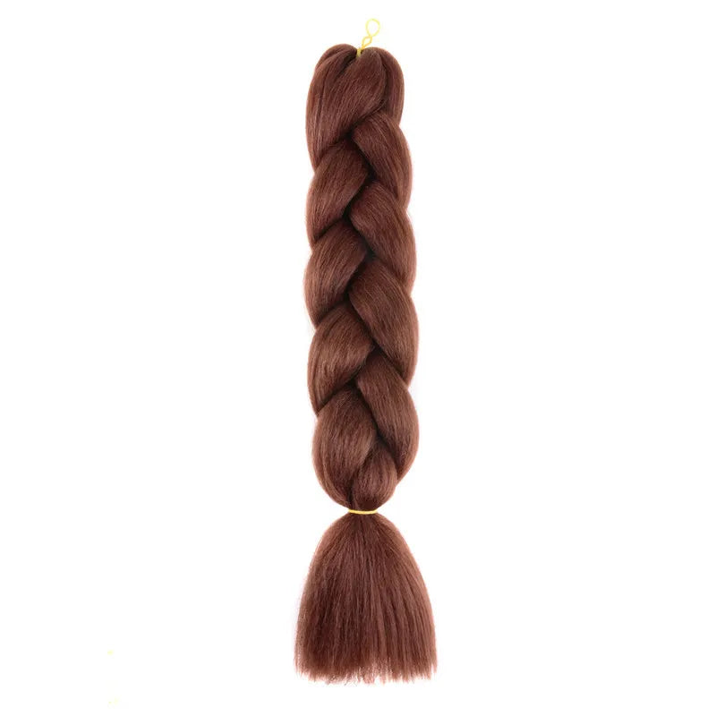 Extensions de cheveux synthétiques à tresser de 61 cm (24 pouces) et 100 g