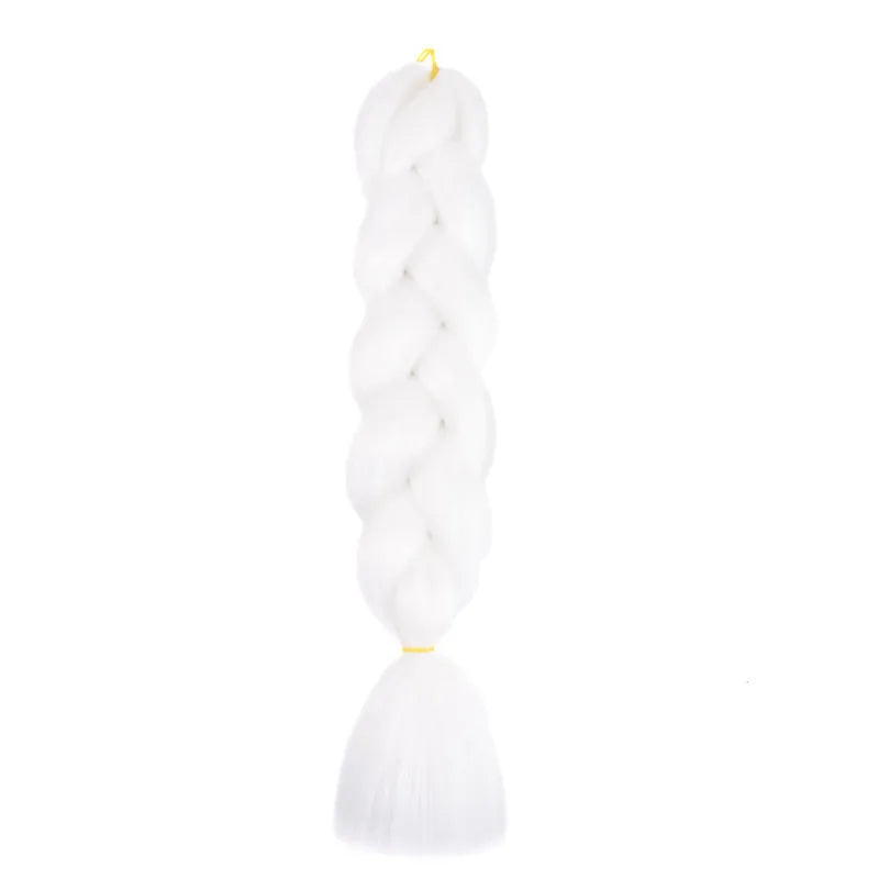 Extensions de cheveux synthétiques à tresser de 61 cm (24 pouces) et 100 g