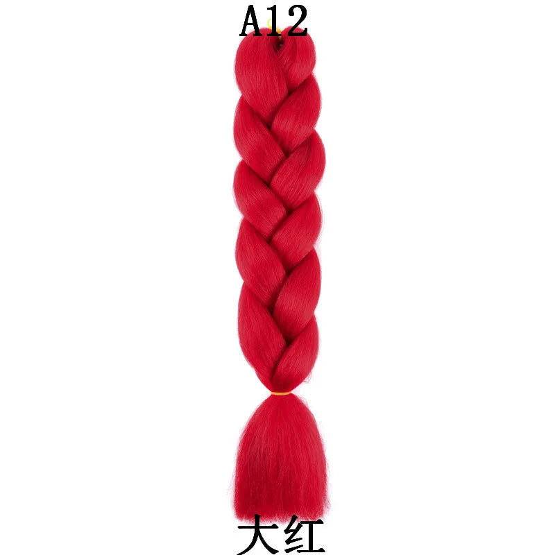 Extensions de cheveux synthétiques à tresser de 61 cm (24 pouces) et 100 g