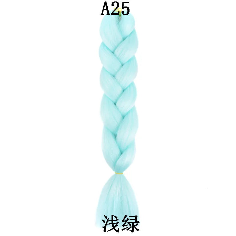Extensions de cheveux synthétiques à tresser de 61 cm (24 pouces) et 100 g