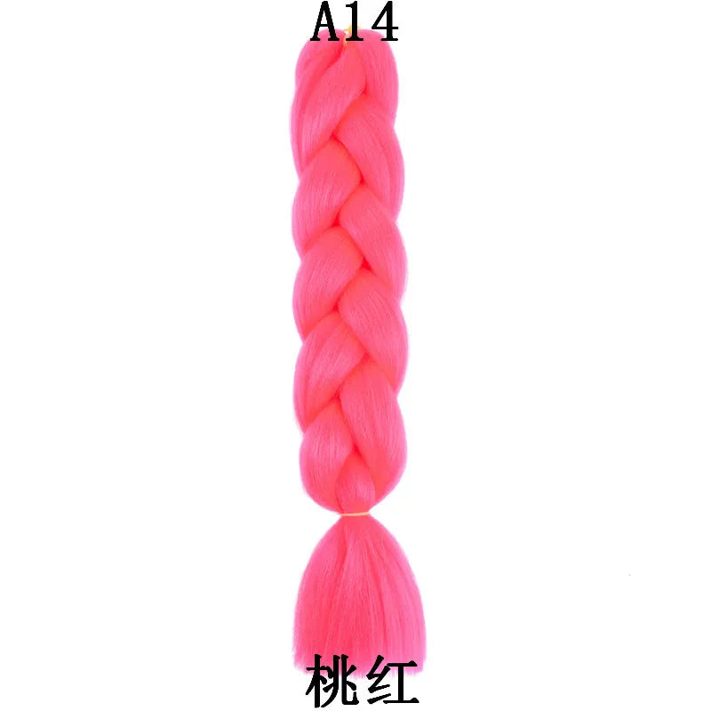 Extensions de cheveux synthétiques à tresser de 61 cm (24 pouces) et 100 g