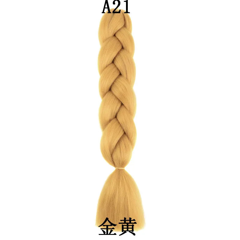 Extensions de cheveux synthétiques à tresser de 61 cm (24 pouces) et 100 g