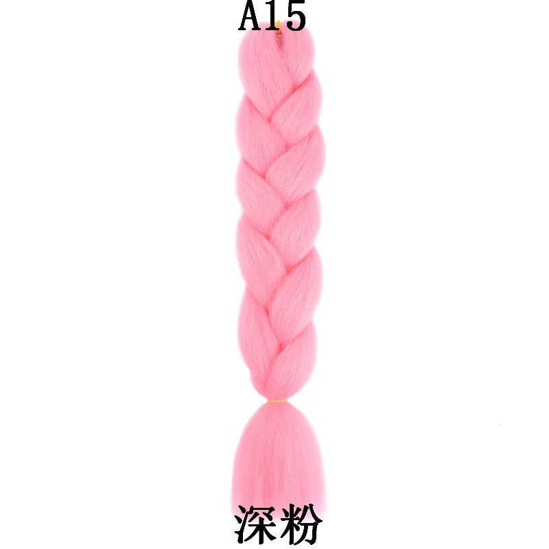 Extensions de cheveux synthétiques à tresser de 61 cm (24 pouces) et 100 g