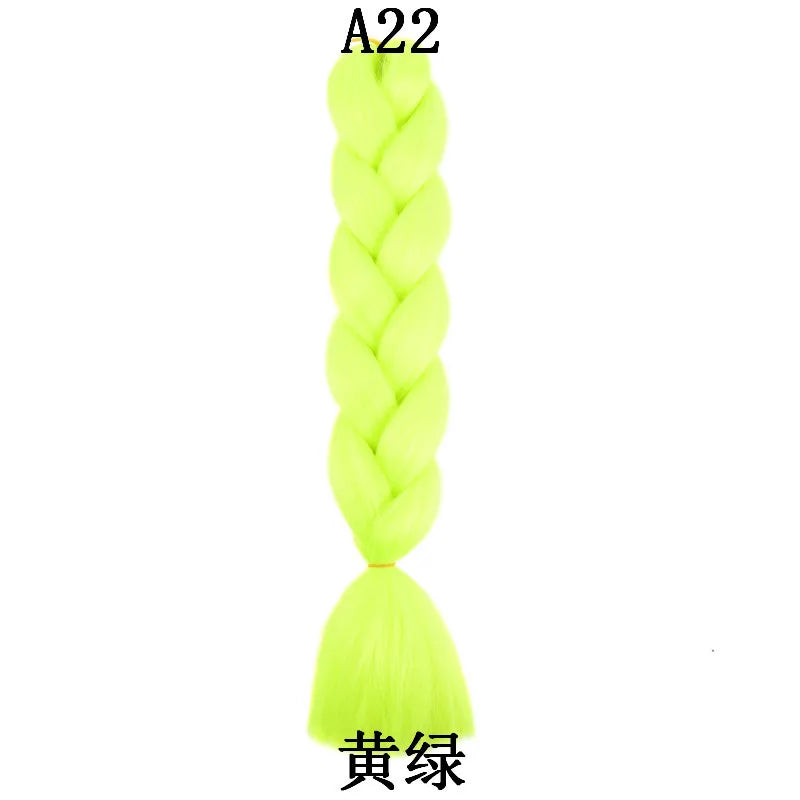 Extensions de cheveux synthétiques à tresser de 61 cm (24 pouces) et 100 g