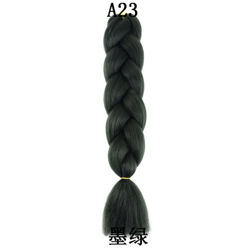 Extensions de cheveux synthétiques à tresser de 61 cm (24 pouces) et 100 g