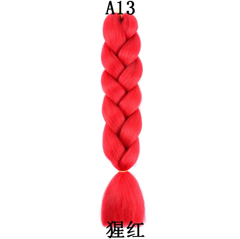 Extensions de cheveux synthétiques à tresser de 61 cm (24 pouces) et 100 g