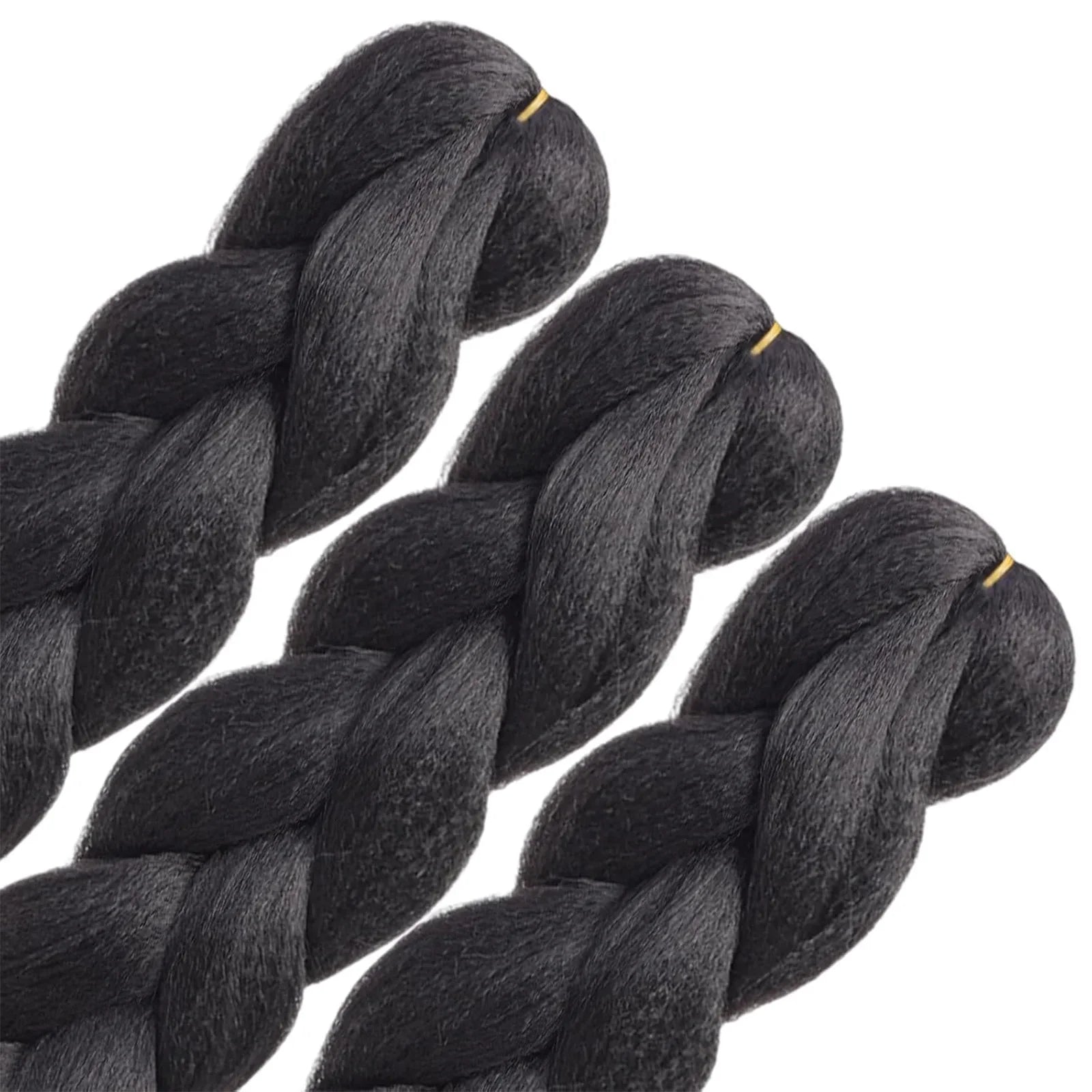 Extensions de cheveux synthétiques à tresser de 61 cm (24 pouces) et 100 g