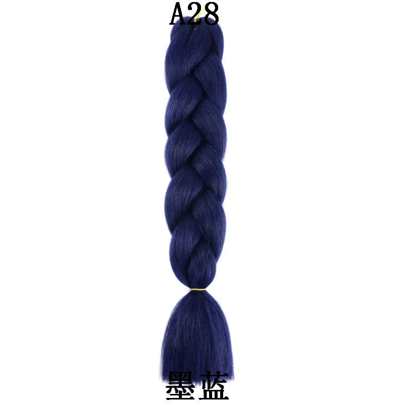 Extensions de cheveux synthétiques à tresser de 61 cm (24 pouces) et 100 g