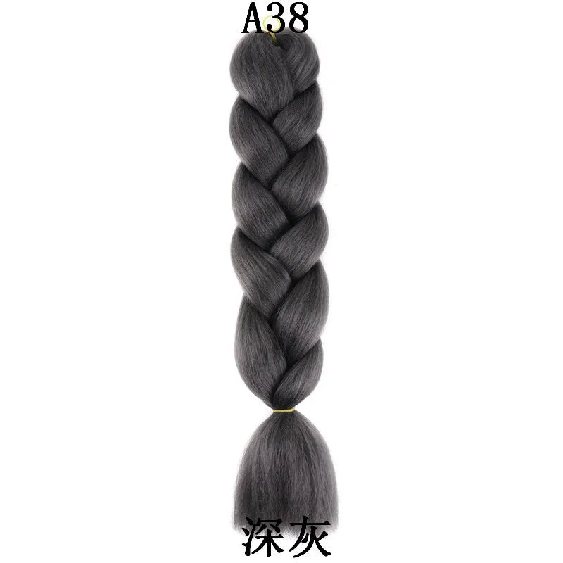 Extensions de cheveux synthétiques à tresser de 61 cm (24 pouces) et 100 g