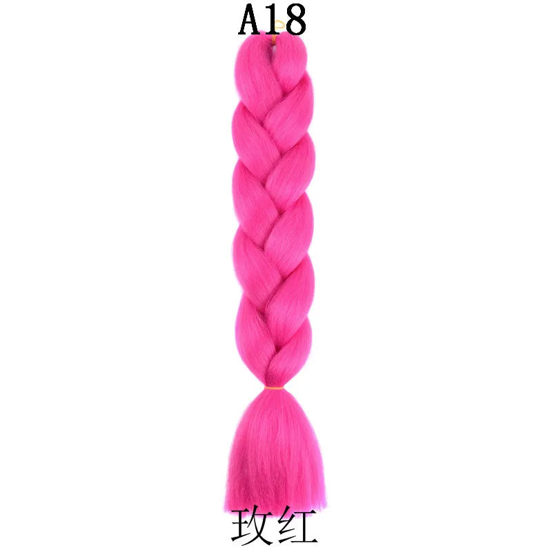 Extensions de cheveux synthétiques à tresser de 61 cm (24 pouces) et 100 g