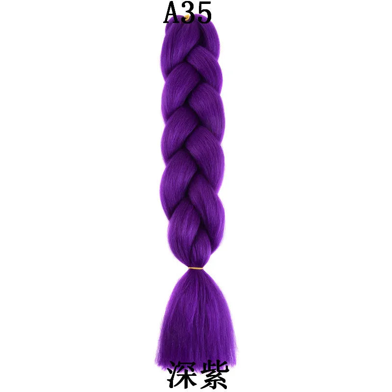 Extensions de cheveux synthétiques à tresser de 61 cm (24 pouces) et 100 g