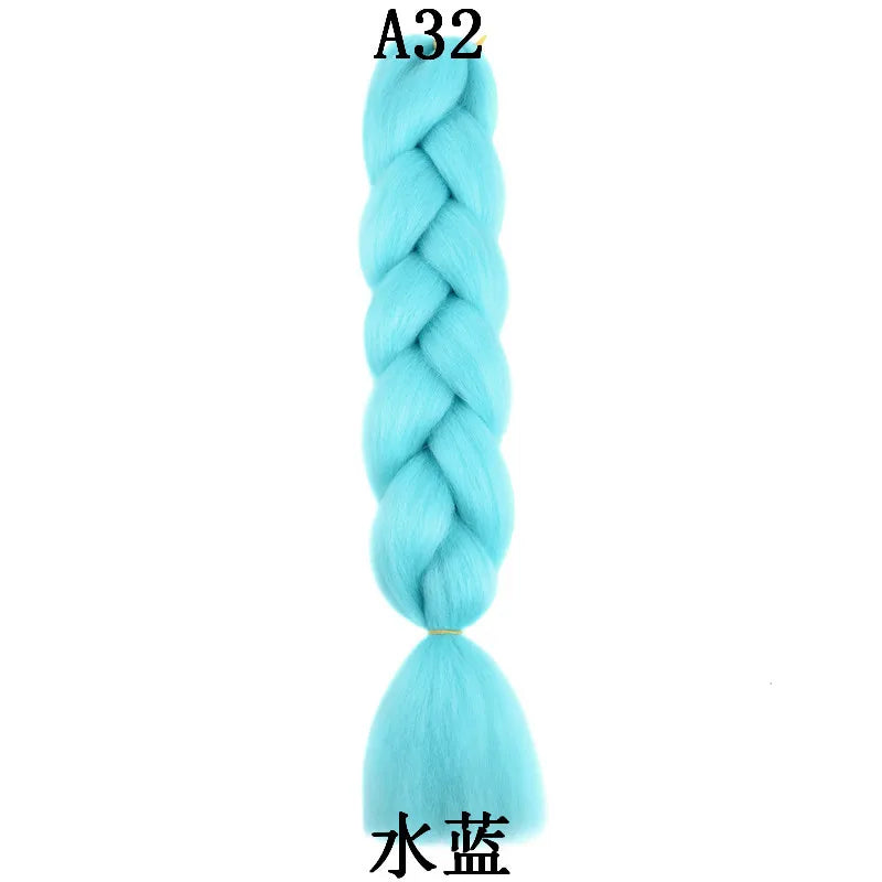 Extensions de cheveux synthétiques à tresser de 61 cm (24 pouces) et 100 g