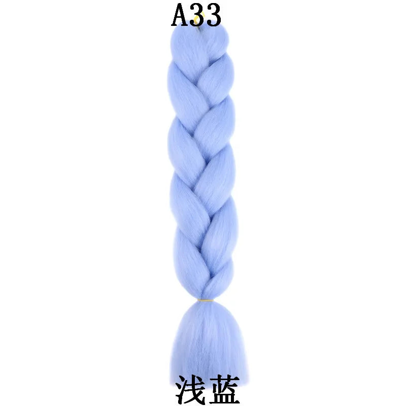 Extensions de cheveux synthétiques à tresser de 61 cm (24 pouces) et 100 g