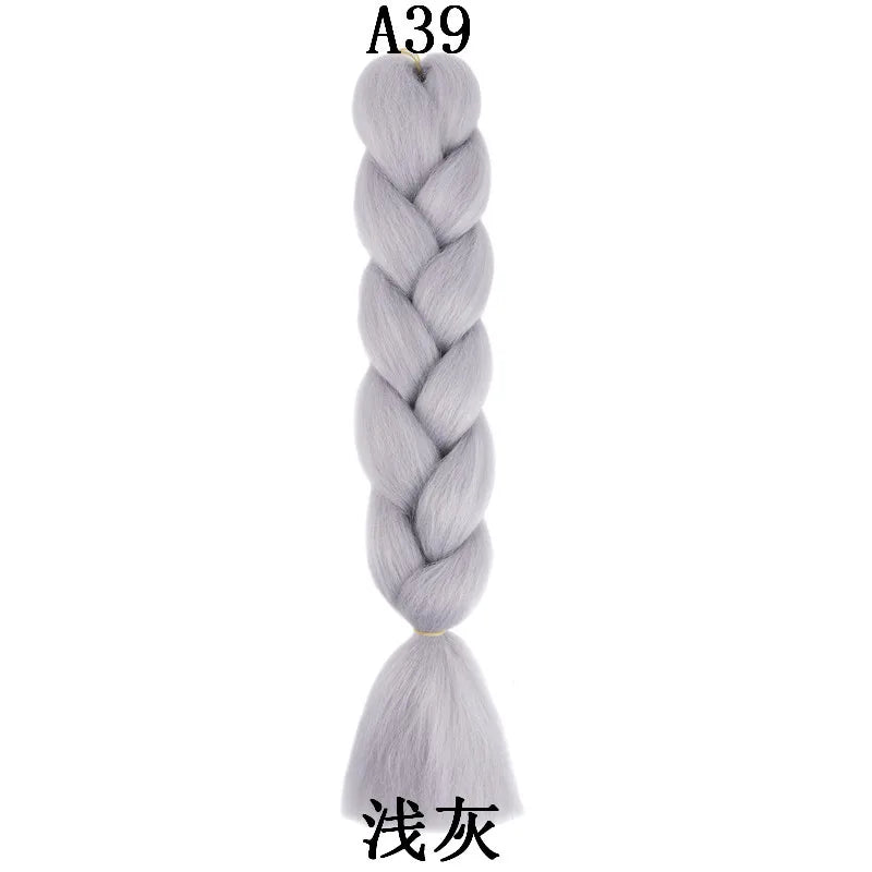 Extensions de cheveux synthétiques à tresser de 61 cm (24 pouces) et 100 g
