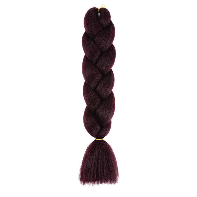 Extensions de cheveux synthétiques à tresser de 61 cm (24 pouces) et 100 g