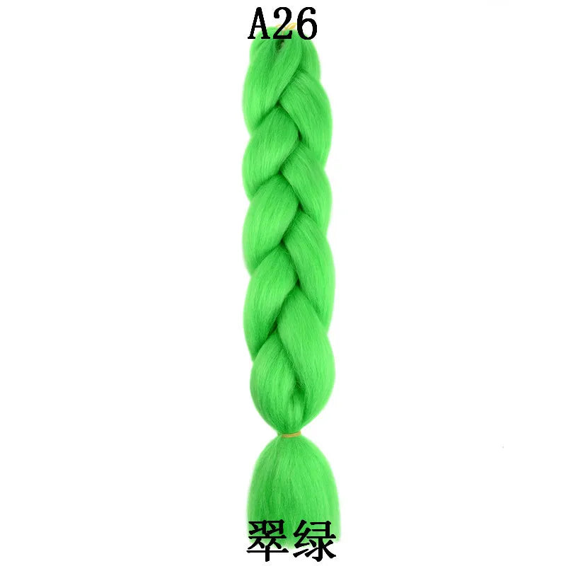 Extensions de cheveux synthétiques à tresser de 61 cm (24 pouces) et 100 g