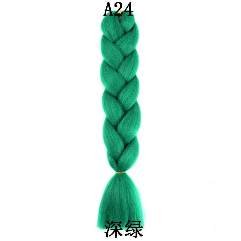 Extensions de cheveux synthétiques à tresser de 61 cm (24 pouces) et 100 g