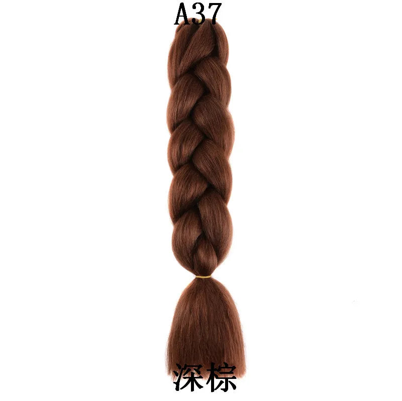 Extensions de cheveux synthétiques à tresser de 61 cm (24 pouces) et 100 g