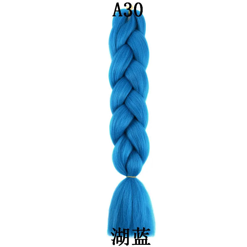 Extensions de cheveux synthétiques à tresser de 61 cm (24 pouces) et 100 g