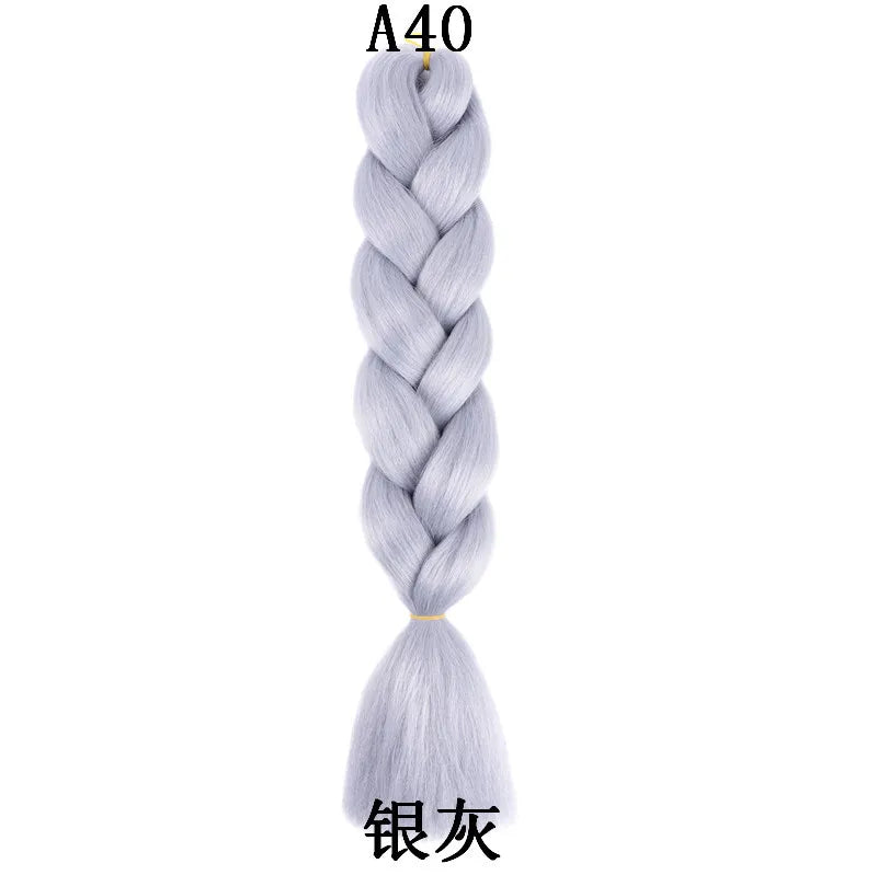 Extensions de cheveux synthétiques à tresser de 61 cm (24 pouces) et 100 g