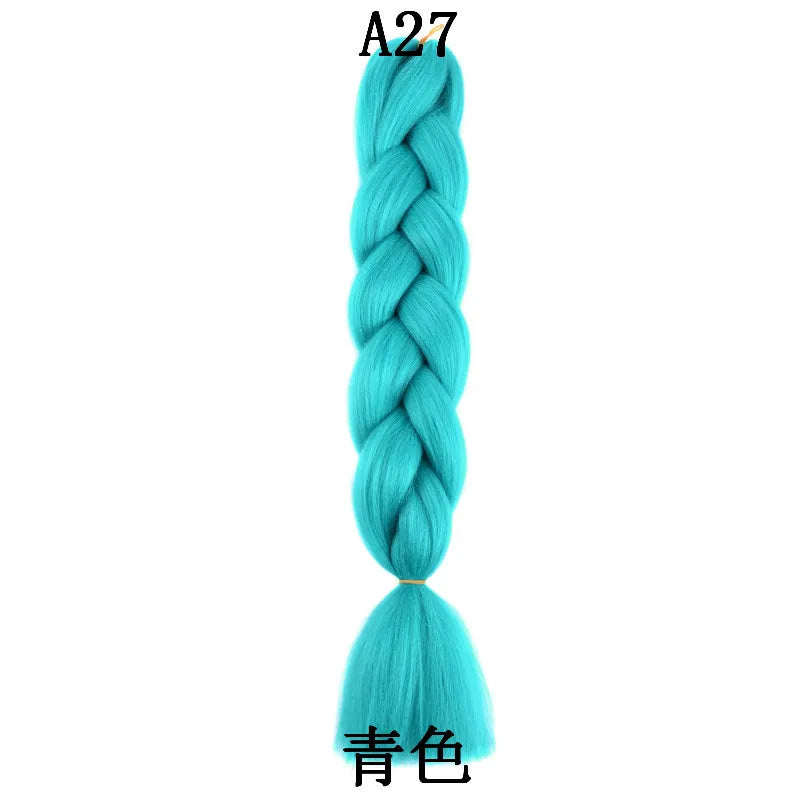 Extensions de cheveux synthétiques à tresser de 61 cm (24 pouces) et 100 g