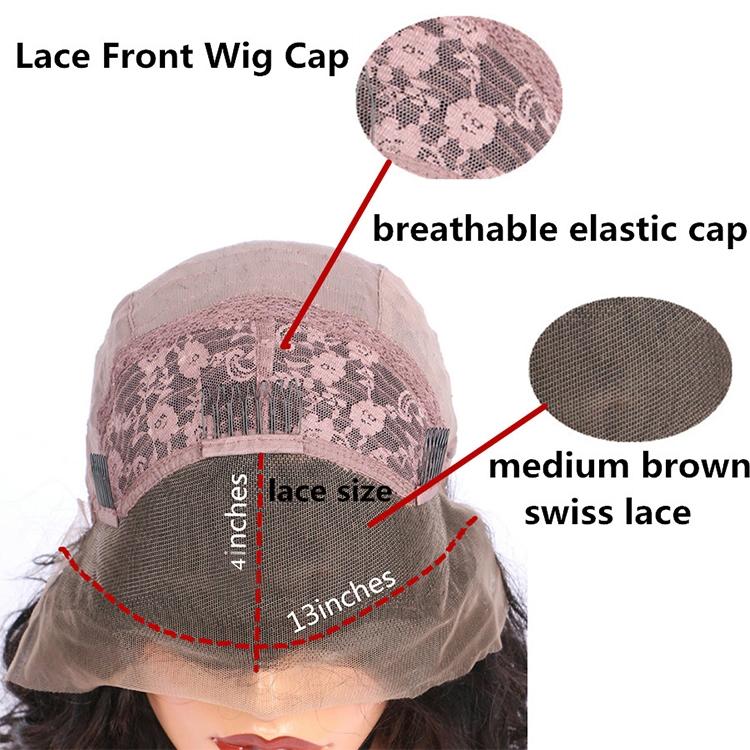 Perruque Style lisse en cheveux humains avec lace front